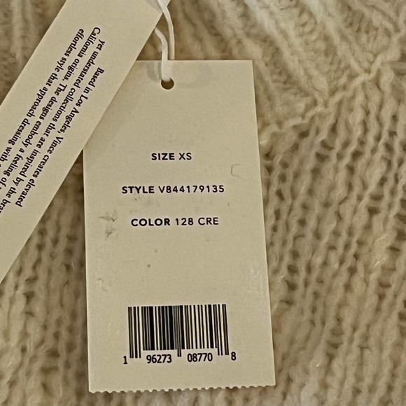 VINCE WOOL BLEND NUBBY TURTLENECK SWEATER IN CREAM NWT WOMEN'S SIZE XS - Picture 15 of 16